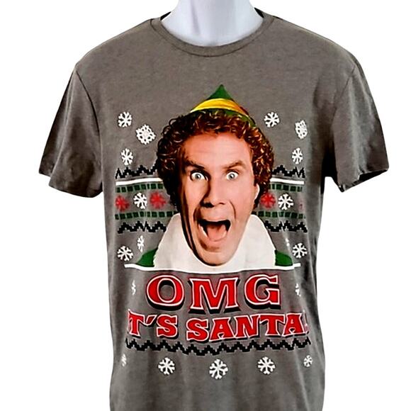 Elf" OMG It's Santa!  Men's Graphic Tee – Size Medium - Picture 4 of 5